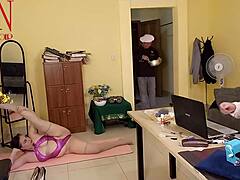 Emotional Yoga Time In Office With Regina Noir