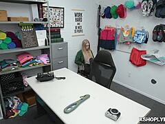 security guard fucks emma starletto's mouth after catching her shoplifting