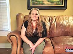 Curvy redhead coed Rose masturbates, gives blowjob, then gets her pussy fucked hard 😘