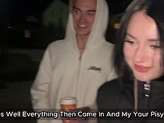 Blowjob to stranger after walk