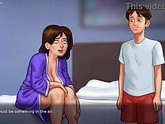 Debbie stepmom gets horny massage from pervert tenant in summertime saga.