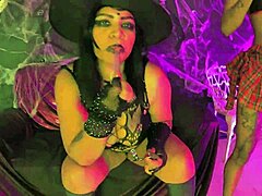 Witch, virgin, and devil summon monsters for wild fucking