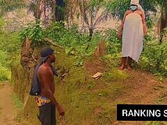 the curvy bbw gets licked and rides in a hardcore outside fuck session