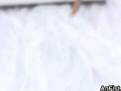 Peculiar lesbian centerfolds fist narrow cunts and buttholes