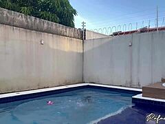 i caught my hot neighbor drii cordeiro playing with a sex machine in her backyard and it was so sexy