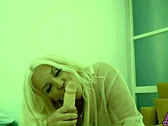 check out this busty blonde playing with her pussy and shaking her ass