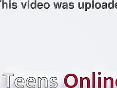 British student gets edged on desk by teacher in lingerie