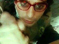 Girlfriend gives deep throat oral on balcony