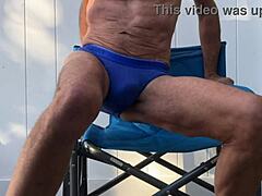 Deep Pelvic Stretching in Briefs