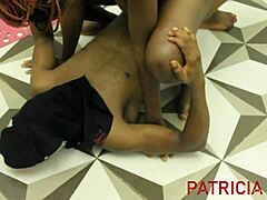 Ghetto Boyfriend Has Hardcore Floor Sex with Ebony Big Tits Babe