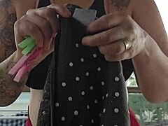 Exhibitionist Flashes Ass On Balcony