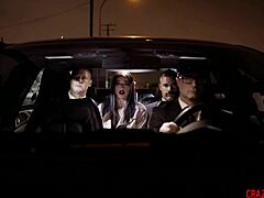 Petite Teen Submits Body to Two Men in Black Suits