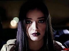 Petite Teen Submits Body to Two Men in Black Suits