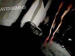 Blonde babe wears an ass less mini skirt with heels and long hair