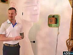 Nico coopa sucks derek kage's monster cock while trevor harris watches