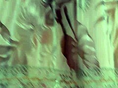 Hairy mature flashing in transparent dress 😏