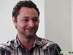 sexy brunette masseuse gives fully naked sensual nuru massage to brad sterling xxlayna marie.