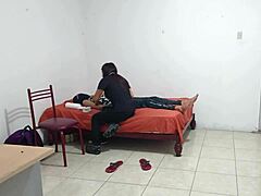 Curvy nurse dances sensually for neighbor's kinky roleplay.