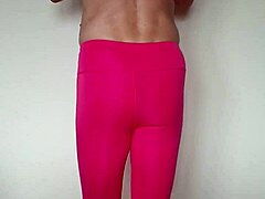 misr4 update 6 pink leggings jul 20 2025 workout tight sexy close up