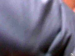 employee ties up ebony boss and fucks her hard