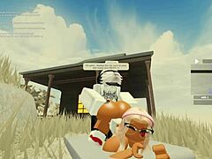 84 roblox porn, wet deepthroat blowjob on blonde tits, ebony ass in missionary cum.