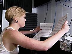 we're wrecking this skinny teen miley may with our older cocks in group bang