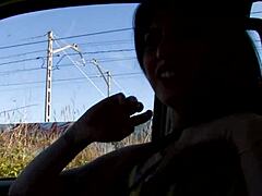 Slutty brunette babe, you up for outdoor POV fucking in your tight asshole?