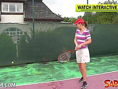 the young euro redhead gets into a wild outdoor training fuck with big cock licking and riding.