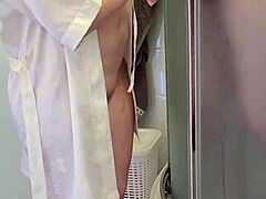 hey, stepmom gave her stepson a handjob until he came hard