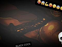 Levrette Interracial with Big Black Cock Pounding Fat Ass in Doggystyle