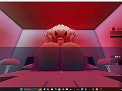 hey, check out this big booty girl riding hard and taking those backshots