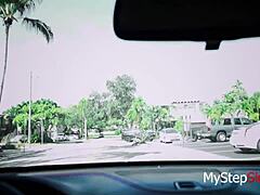 Stepdad lifts teen skirt for intense old young fucking