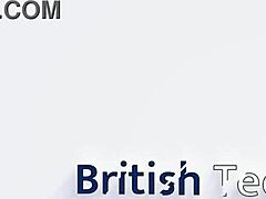 Blonde British Teen Deepthroats and Swallows Cum in Lingerie