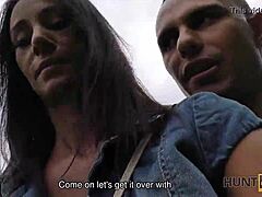 Why would you let a stranger fuck your cute girlfriend Liliane for cash in Hunt4k?