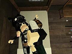 I love how this Roblox emo chick gets pounded hard on the bed in part 1