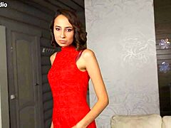 Brunette Regina Moonshine takes 4 bbc for hard wet fuck with deepthroat, handjob, and double penetration.