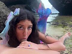 I Met Beautiful Mermaid On Island Gave Her Legs For Blowjob Cosplay 😍