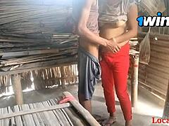 village wife gets outdoor anal fucking and blowjob in bangladeshi ranch homemade video 😈