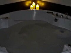 who wants to join my dirty solo ride in the hot tub with relaxing music and barefoot teasing flashes?