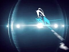 Kayla Jane Danger strips off her stockings! Watch this babe in lingerie for hot lesbian fetish action!