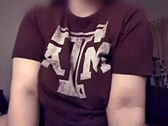 Chubby BBW rides and grinds on your lap in POV until reaching intense orgasm with saggy tits bouncing.