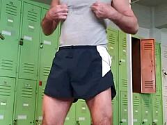 Hey, pervy papifachero strips down after sweaty gym workout and loves that steamy shower vibe.