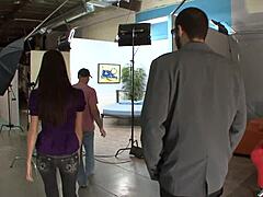 Kourtney Kane feels intense passion on the cuckold chair with licking and riding.