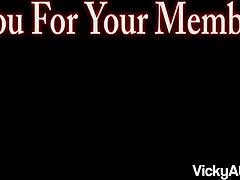 I love watching busty blonde Vicky Vette in lingerie dildo fuck her big tits pussy to orgasm