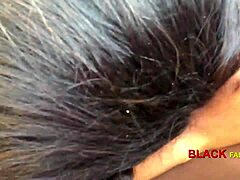 Ebony slut begs for cum in her wet pussy during intense close-up session. Dripping juices flow as monster cock fills her up completely.