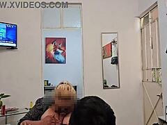 in a casual casting interview, mature mexican bbw doña susi with saggy tits rides young guy cowgirl style in her first time as aspiring porn actress.