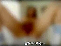 Tiny4k Brunette Ava Taylor Slides Her Wet Pussy Up And Down