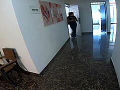 I have not seen my stepsister so long and squeezed her white booty. Did she change into lingerie to submit as slave?