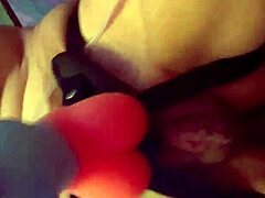 she dives into close-up anal and pussy self-fuck with huge dildo, leading to intense gaping orgasm