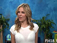 Attractive Teen 18+ Gets Rough Nuru Massage With Oiled Pussy Fucking